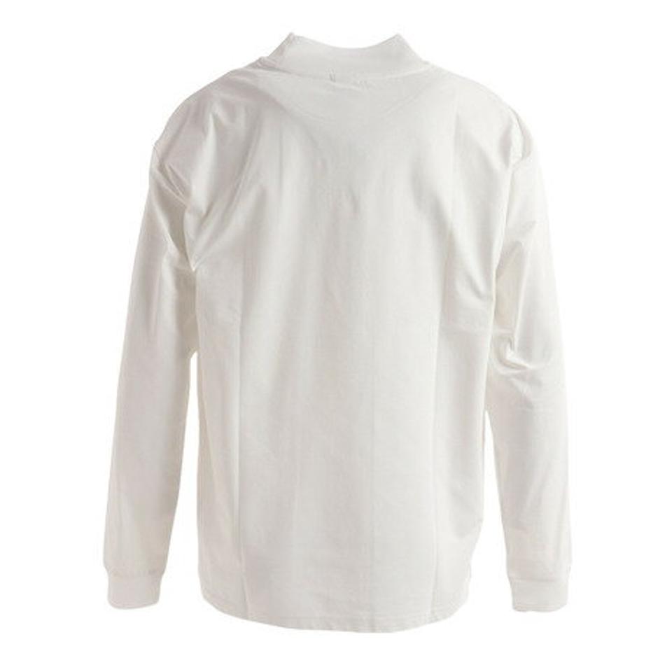 【2点10%OFFクーポン対象!8/10まで】コンバース(CONVERSE)(メンズ、レディース)モックネック 長袖Tシャツ ロゴ刺繍 CA212385L-1100