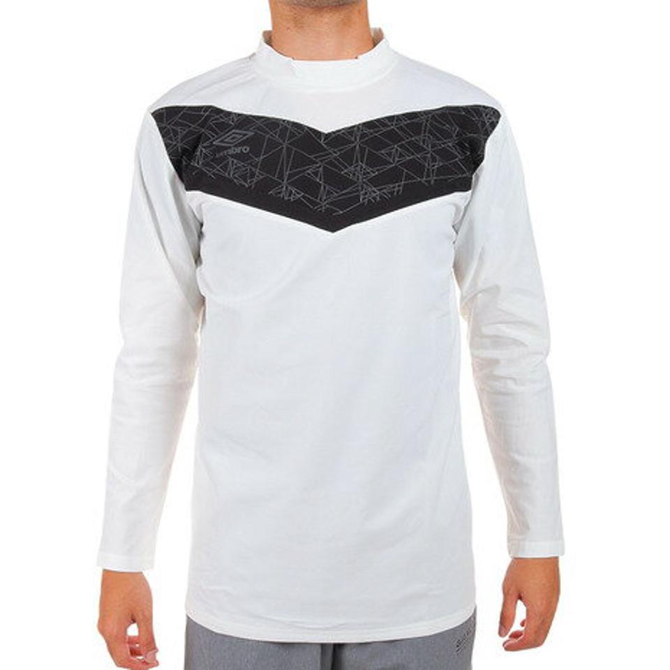 アンブロ(UMBRO)(メンズ)サッカーウェア モックネックプルオーバージャージ UUUSJC11 WHT