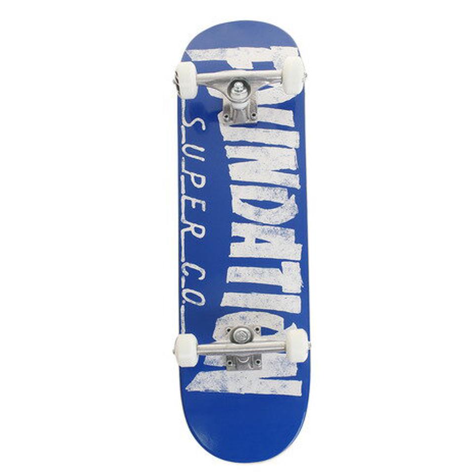 ファンデーション（FOUNDATION）（メンズ、レディース、キッズ）THRASHER BLUE スケートボード 8インチ C18010 ブルー コンプリート【ラッピング不可商品】