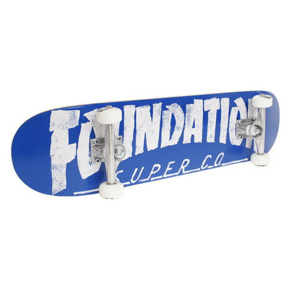 ファンデーション（FOUNDATION）（メンズ、レディース、キッズ）THRASHER BLUE スケートボード 8インチ C18010 ブルー コンプリート【ラッピング不可商品】