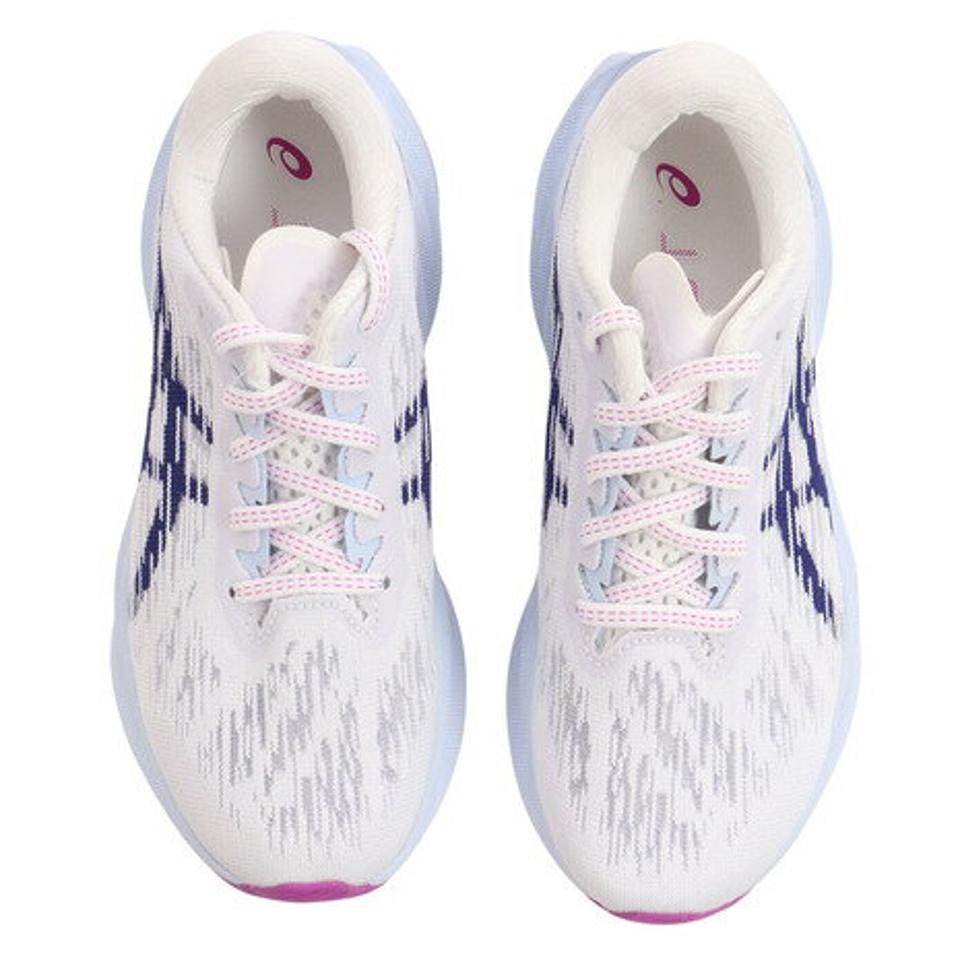 アシックス（ASICS）（レディース）ランニングシューズ ノバブラスト 3 ホワイト 1012B288.100 スニーカー 厚底 プレート 軽量 ジョギング 駅伝 部活 マラソン