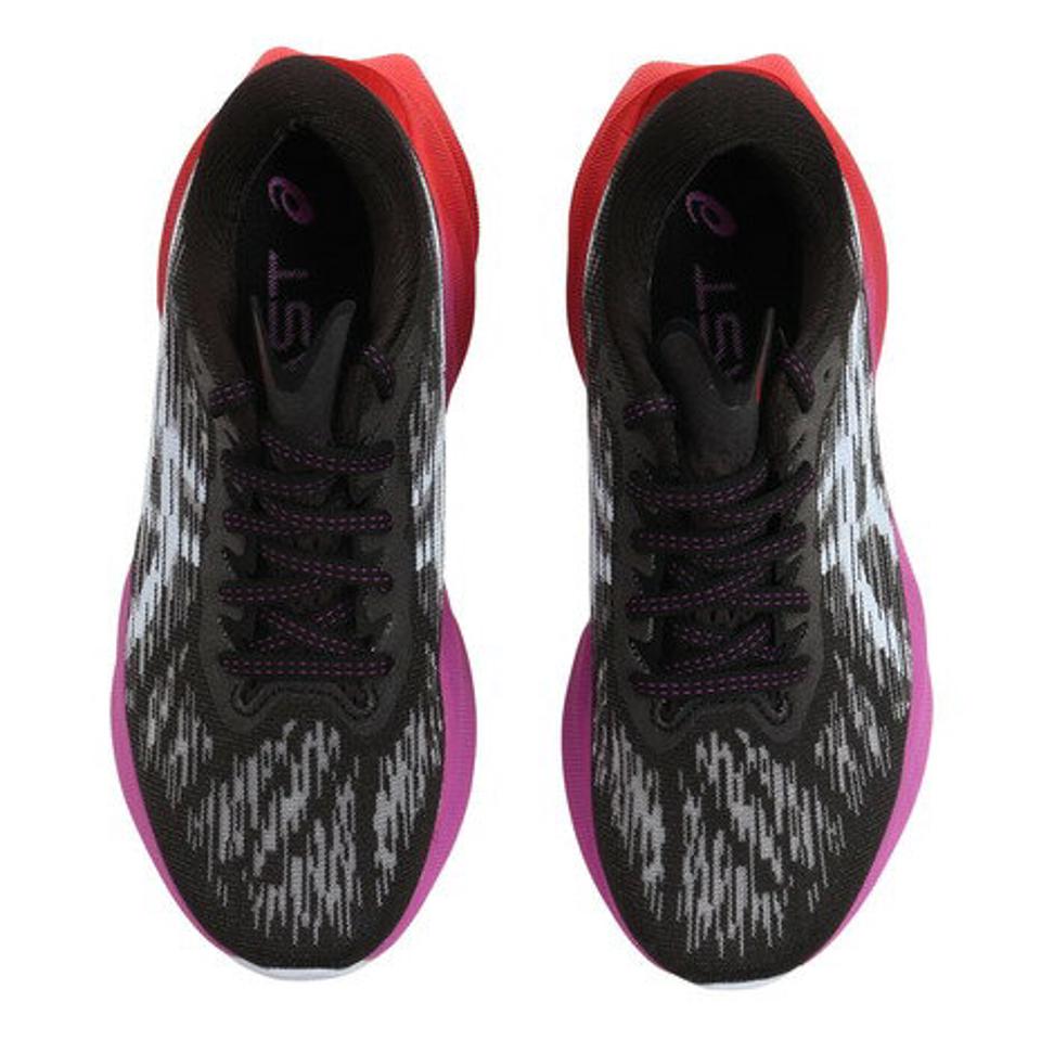 アシックス（ASICS）（レディース）ランニングシューズ ノバブラスト 3 ブラックパープル 1012B288.002 スニーカー 厚底 プレート ジョギング 軽量 駅伝 部活