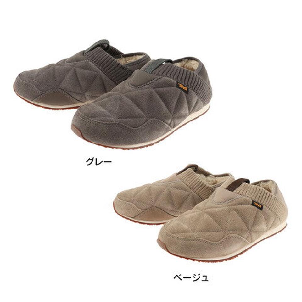 テバ（Teva）（メンズ） モックシューズ スリッポン リエンバ— プラッシュド グレー ベージュ 1129617 スニーカー スエード生地 アウトドア 秋冬用 2WAY