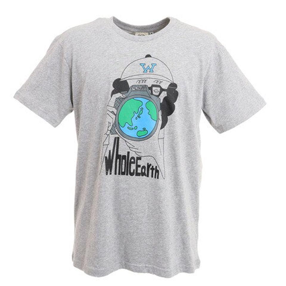ホールアース(Whole Earth)(メンズ)Best shot by Nelson CxW 半袖Tシャツ WE2KJA02 GRY
