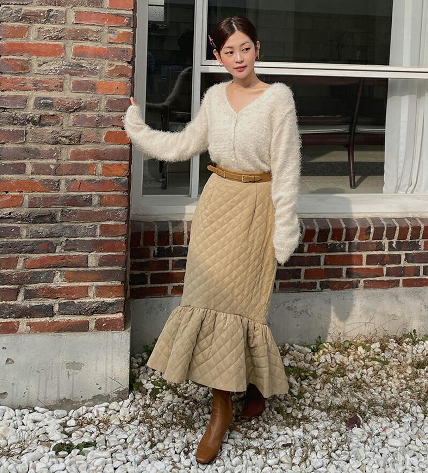 ソフトVネックカーディガン・t00094 レディース 【cd】カーディガン 羽織物 長袖 ニット ソフト ふわふわ Vネック 単色 無地 シンプル カジュアル かわいい 可愛い ワンホン カラーニット 秋 冬 韓国ファッション