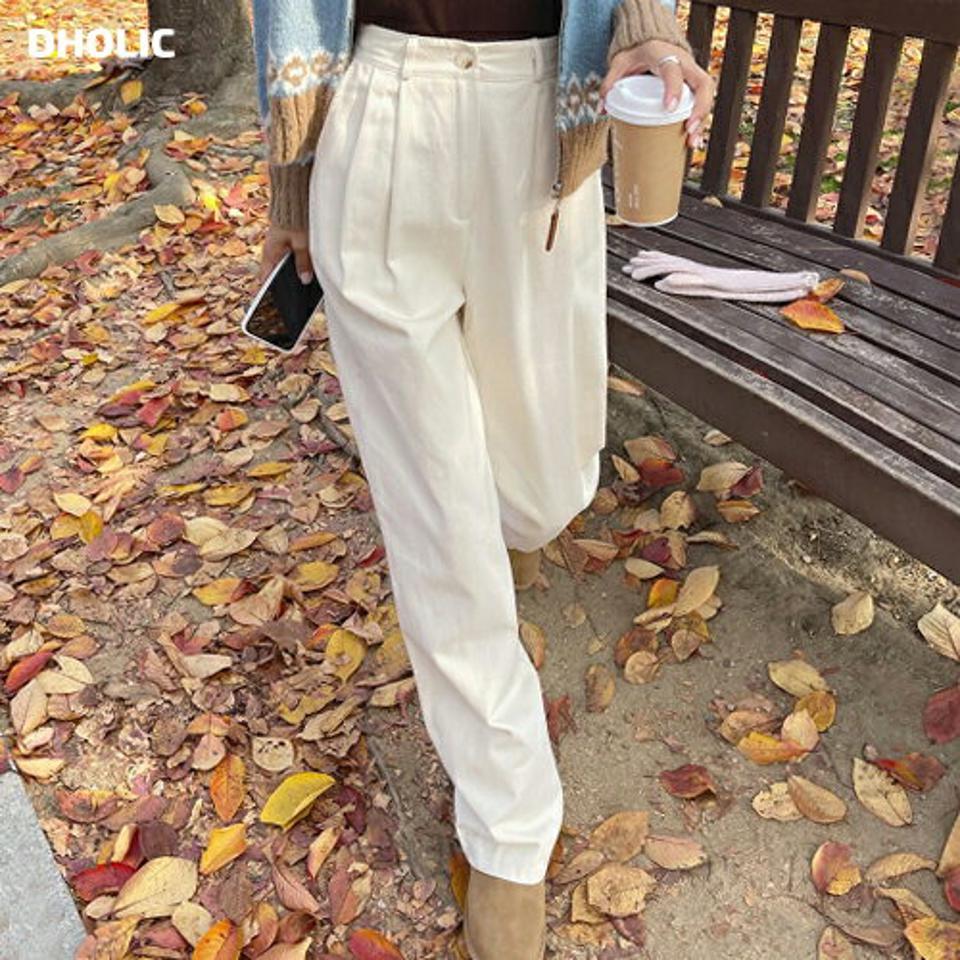 ワイドハイウエストパンツ・t00245 レディース 【pt】パンツ ズボン ワイド ロングパンツ ハイウエスト 単色 無地 シンプル ベーシック 大人 カジュアル タック ベルトループ フルレングス 秋 冬 韓国ファッション