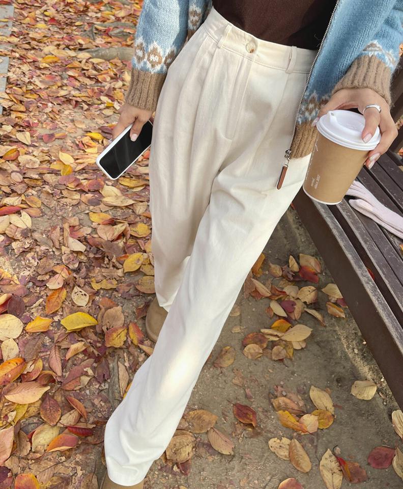 ワイドハイウエストパンツ・t00245 レディース 【pt】パンツ ズボン ワイド ロングパンツ ハイウエスト 単色 無地 シンプル ベーシック 大人 カジュアル タック ベルトループ フルレングス 秋 冬 韓国ファッション