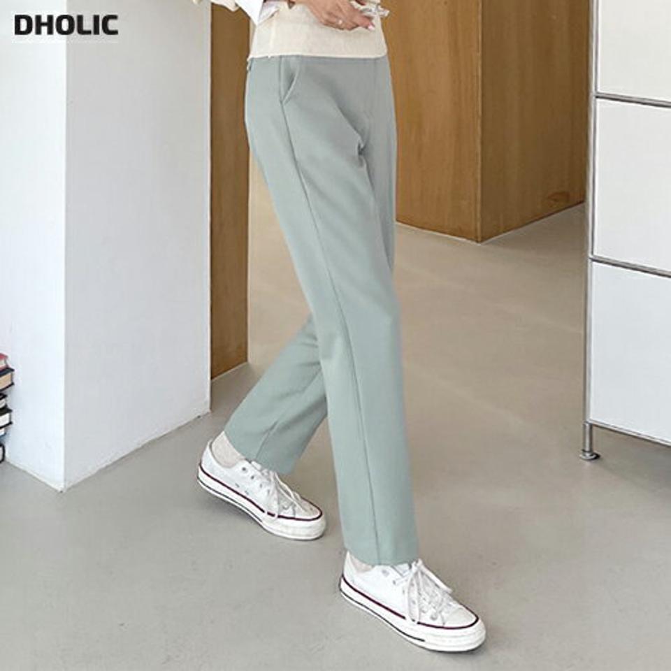 裏起毛スリムスラックス・t00244 レディース 【pt】パンツ ズボン スラックス スリム 裏起毛 単色 無地 シンプル ベーシック 大人 オフィス パステル グリーン ミント 緑 ベルトループ テーパード 韓国ファッション