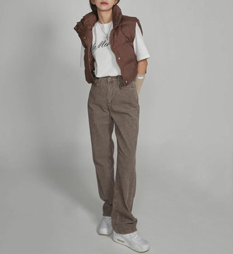 ワイドコーデュロイパンツ・t00125 レディース 【pt】パンツ ズボン ロングパンツ コーデュロイ ワイド 単色 無地 シンプル ベーシック 季節感 カラーパンツ ハイウエスト ベルトループ ストレート コットン 綿 秋 冬 韓国ファッション クリスマス