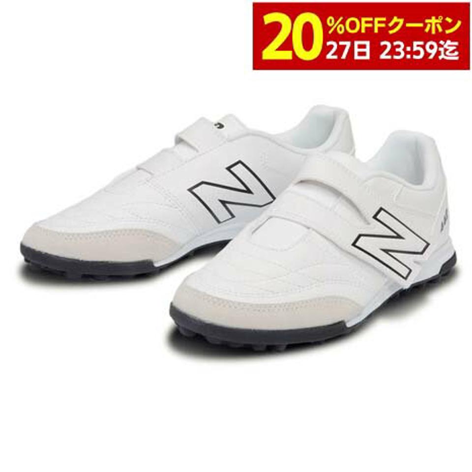 ニューバランス（new balance）（キッズ）ジュニアサッカートレーニングシューズ ターフグラウンド用 442 v2 V TF JNR JS4VTWT2M/JS4VTBK2M マジックテープ