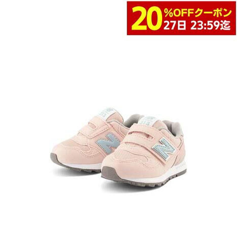 ニューバランス（new balance）（キッズ）ベビー スニーカー 313 ピンク IO313JPKW ベルト付き マジックテープ ファーストシューズ 12.0 12.5 13.5