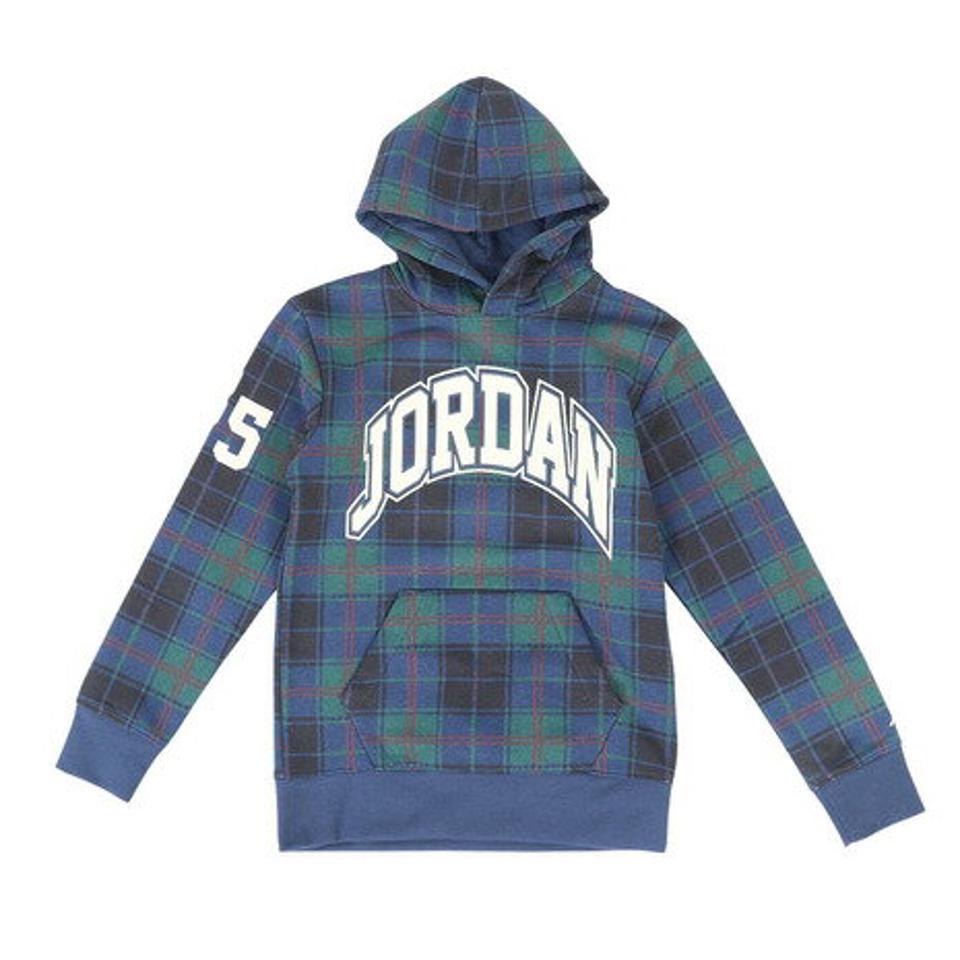 ジョーダン(JORDAN)(キッズ)ESSENTIALS PLAID プルオーバーフーディー 95B920-695