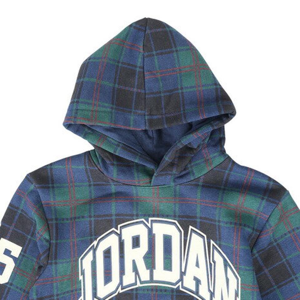ジョーダン(JORDAN)(キッズ)ESSENTIALS PLAID プルオーバーフーディー 95B920-695