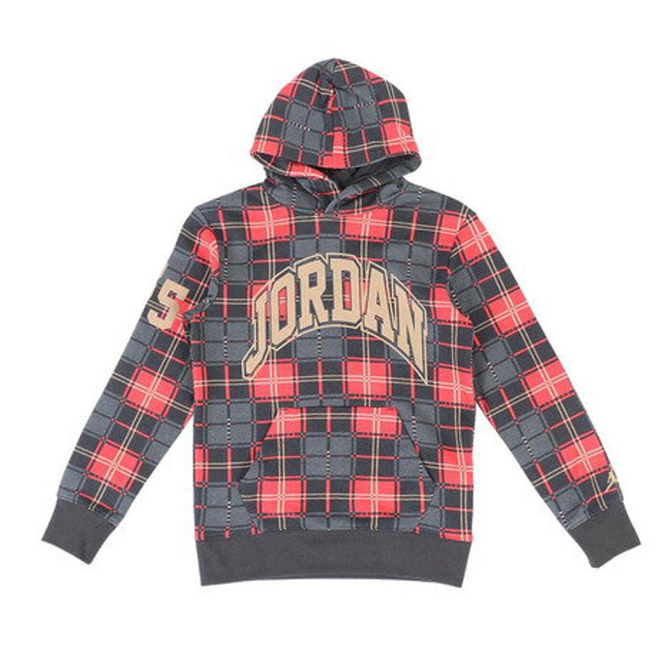 ジョーダン（JORDAN）（キッズ）ESSENTIALS PLAID プルオーバーフーディ 95B920-023