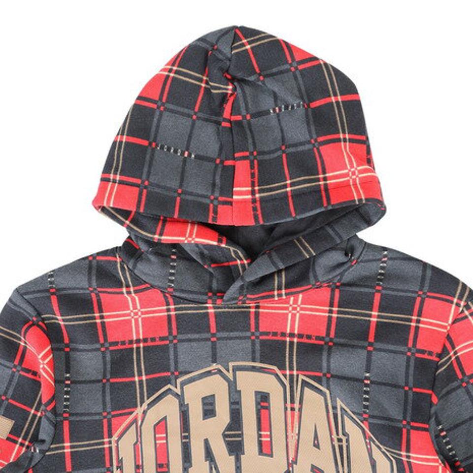 ジョーダン（JORDAN）（キッズ）ESSENTIALS PLAID プルオーバーフーディ 95B920-023