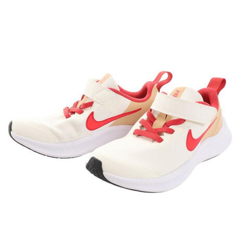 ナイキ（NIKE） ジュニア ランニングシューズ マジックテープ 白 DA2777-101 スター ランナー 3 PSV ホワイト スニーカー （キッズ）