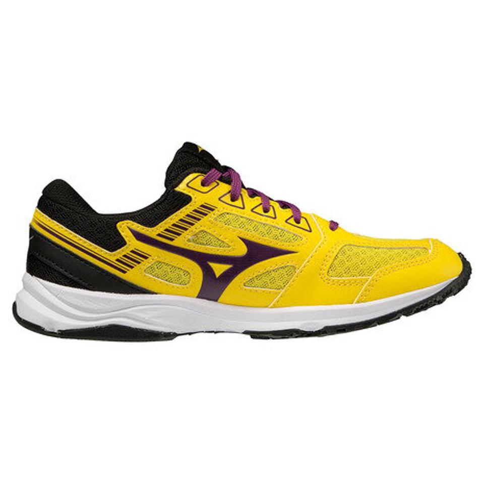 ミズノ（MIZUNO）（キッズ）ジュニア スニーカー イエロー パープル K1GC223903 スピードスタッズ 3 ランニングシューズ