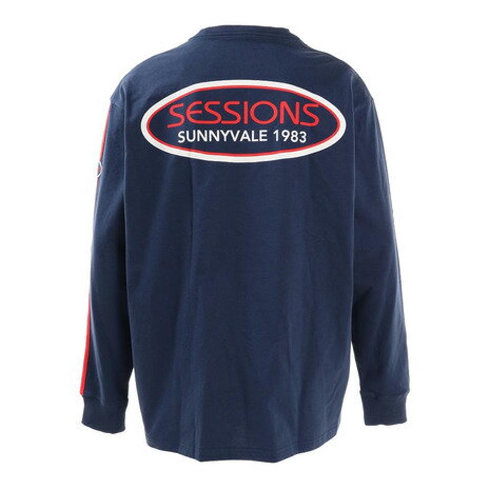 セッションズ（SESSIONS）（メンズ）Tシャツ メンズ 長袖 スリーブライン 217162 NVY