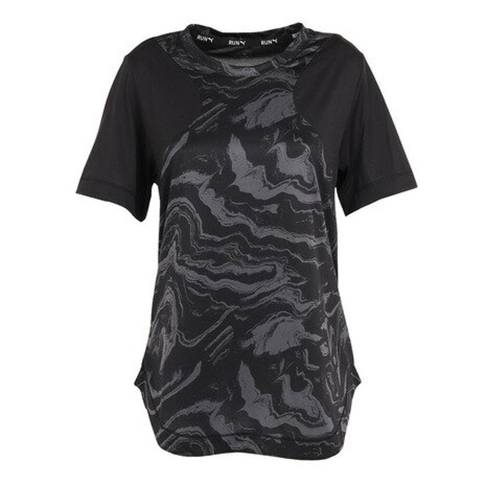 プーマ（PUMA） ランニング AOP 半袖Tシャツ 522782 01 BLK （レディース）