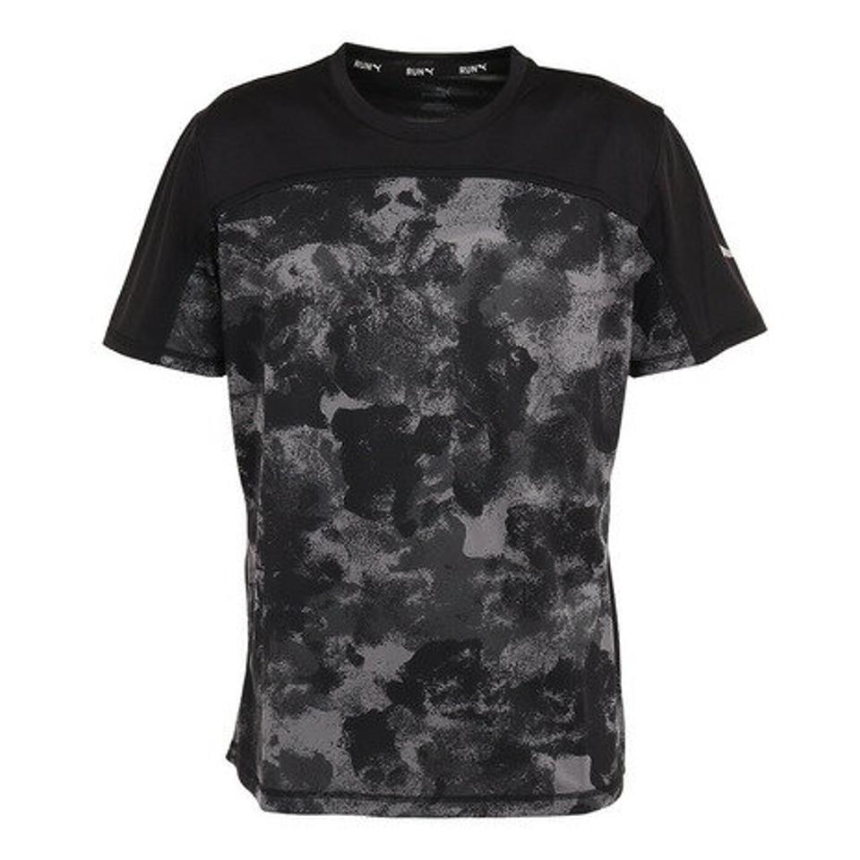 プーマ（PUMA）（メンズ）ランニング AOP 半袖Tシャツ 522907 01 BLK