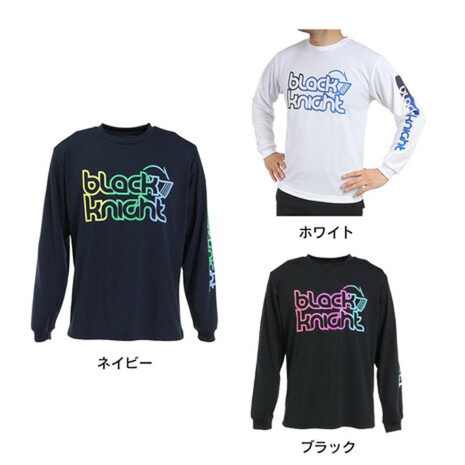ブラックナイト(blackknight)(メンズ、レディース)バドミントンウェア ドライ ロングTシャツ T-2242