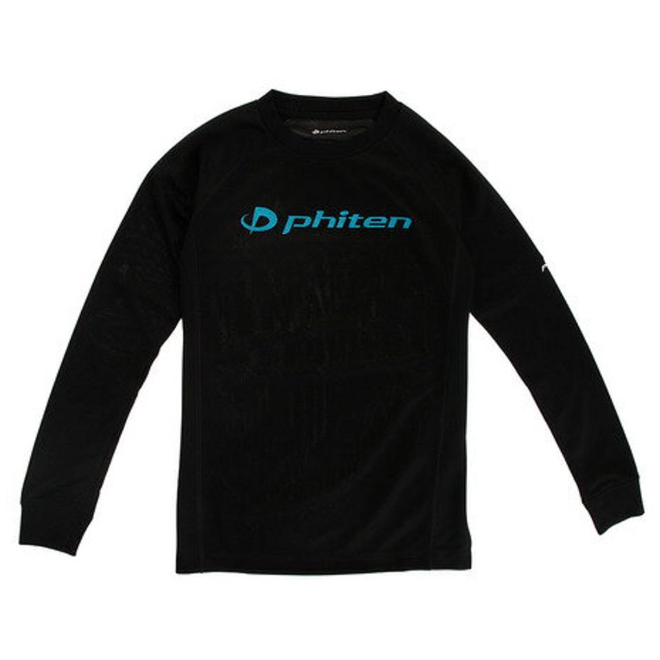 【3点10%OFFクーポン対象!11/2まで】ファイテン(PHITEN)(キッズ)Tシャツ ジュニア 長袖 RAKUシャツ SPORTS 吸汗速乾 ロゴ 3120JG37510 バレーボールウェア スポーツウェア