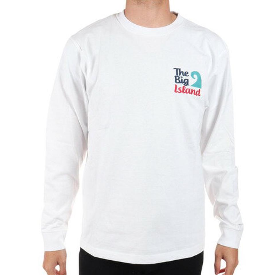 フララニ(Hula Lani)(メンズ)長袖Tシャツ 刺繍ロンティー クジラ 224HU1LT054 WHT