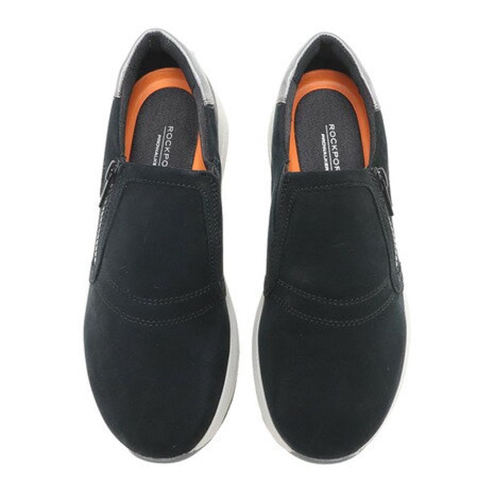 ロックポート（ROCKPORT）（レディース）モックシューズ トゥルーストライド W スリッポン ブラック サンドベージュ CI0077 CI0078 スエード 通勤 通学