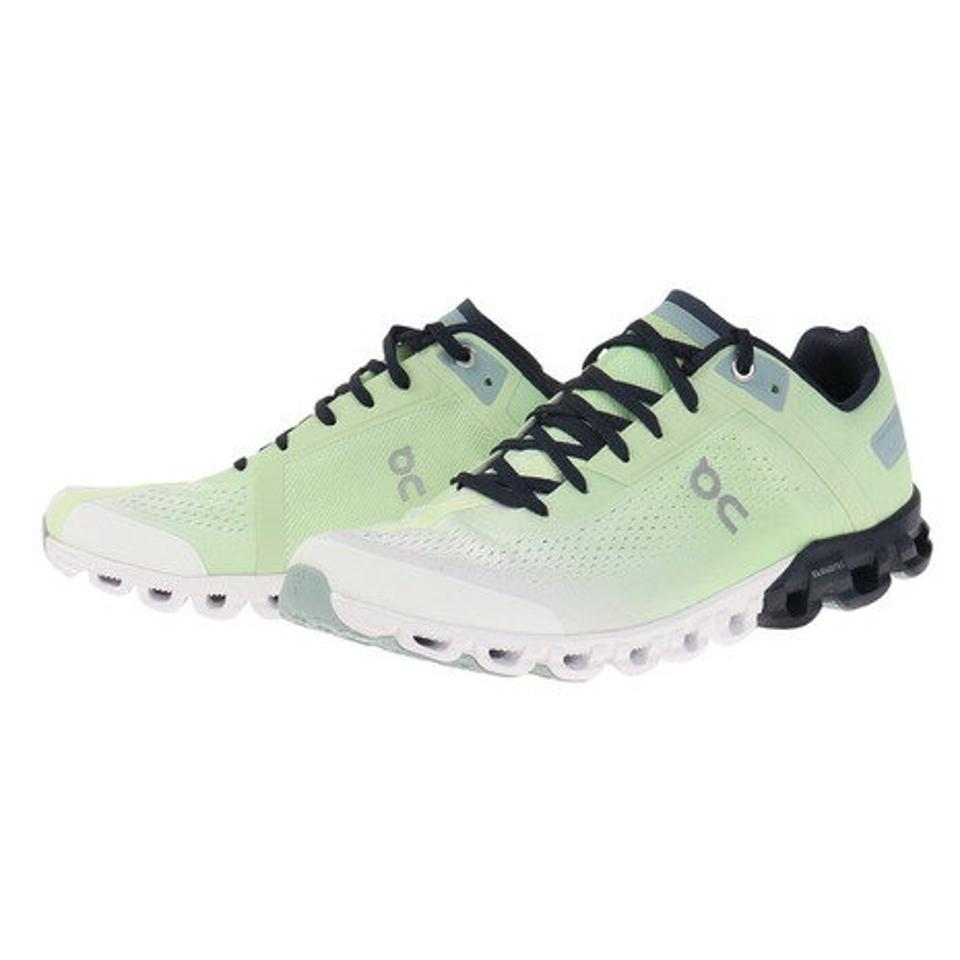 【10%OFFクーポン 2/16まで】オン（On）（メンズ）ランニングシューズ クラウドフロー Cloudflow グリーン ホワイト 35.98687 M スニーカー ローカット 軽量 ジョギング トレーニング