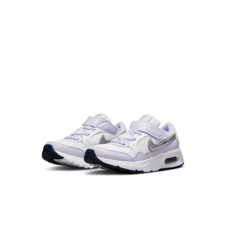 ナイキ（NIKE）（キッズ）ジュニアスニーカー 白 エア マックス SC PSV ホワイト CZ5356-113 スポーツシューズ ベルト付き マジックテープ 通学