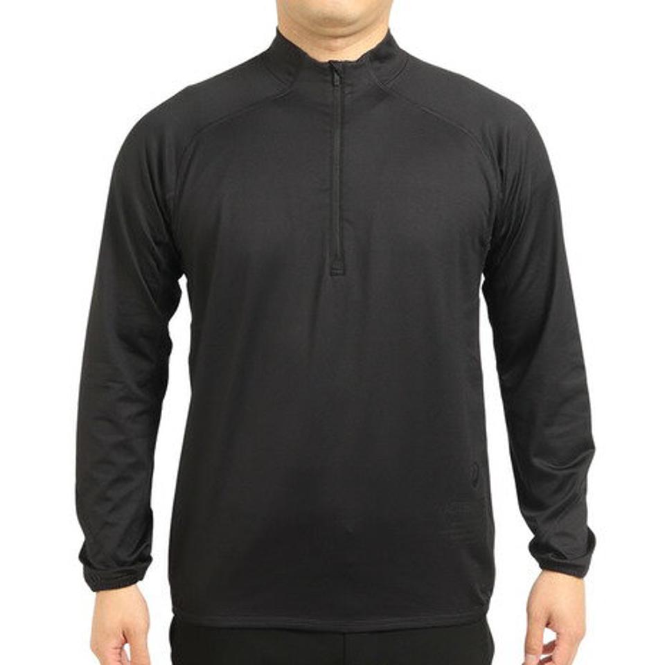アシックス（ASICS） ACTIBREEZE ジャカード裏起毛 ストレッチニットハーフジップ長袖シャツ 2031D323.001 （メンズ）