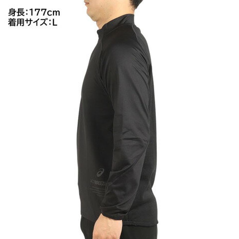 アシックス（ASICS） ACTIBREEZE ジャカード裏起毛 ストレッチニットハーフジップ長袖シャツ 2031D323.001 （メンズ）