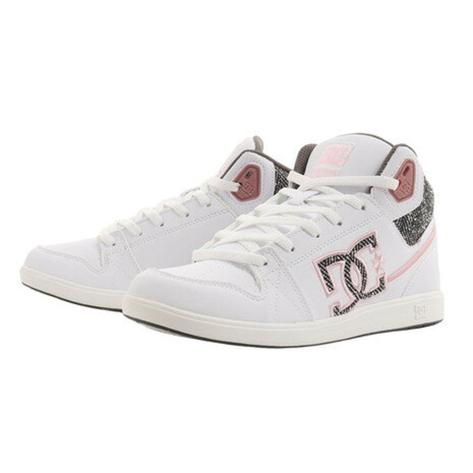 ディーシー・シュー（DC SHOE）（レディース）スニーカー 白 ユニバーシティミッド SE SN UNIVERSITY MID SE ホワイトピンク SN 22FW DW224004WPS