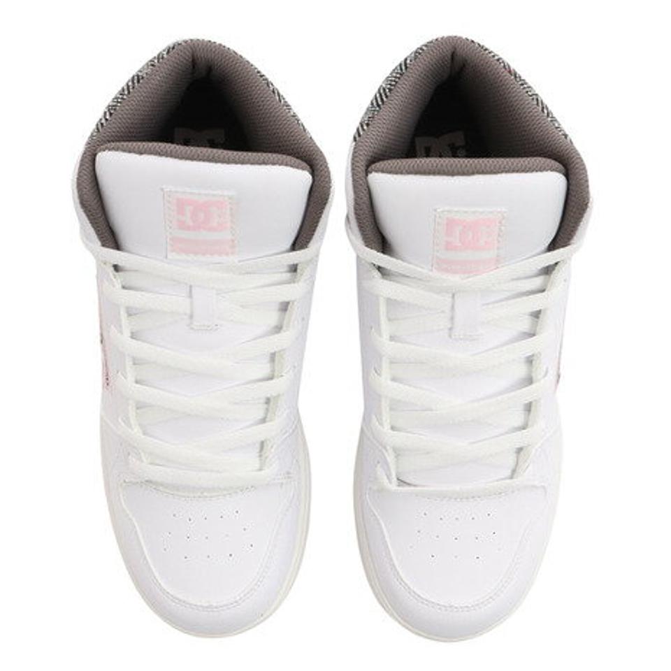 ディーシー・シュー（DC SHOE）（レディース）スニーカー 白 ユニバーシティミッド SE SN UNIVERSITY MID SE ホワイトピンク SN 22FW DW224004WPS