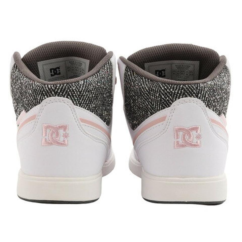ディーシー・シュー（DC SHOE）（レディース）スニーカー 白 ユニバーシティミッド SE SN UNIVERSITY MID SE ホワイトピンク SN 22FW DW224004WPS