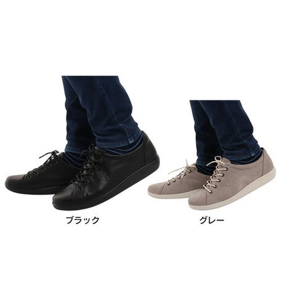 エコー（ecco）（レディース）スニーカー 黒 レディース ソフト 2.0 SOFT 2.0 TIE ブラック 20650356723 カジュアルシューズ レースアップ レザースニーカー
