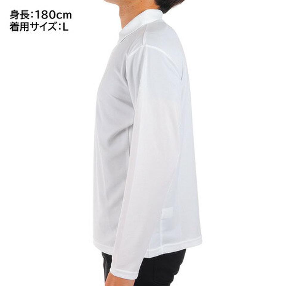デサント（DESCENTE）（メンズ）長袖ポロシャツ メンズ 白 ワンポイント DX-C2387XB WH