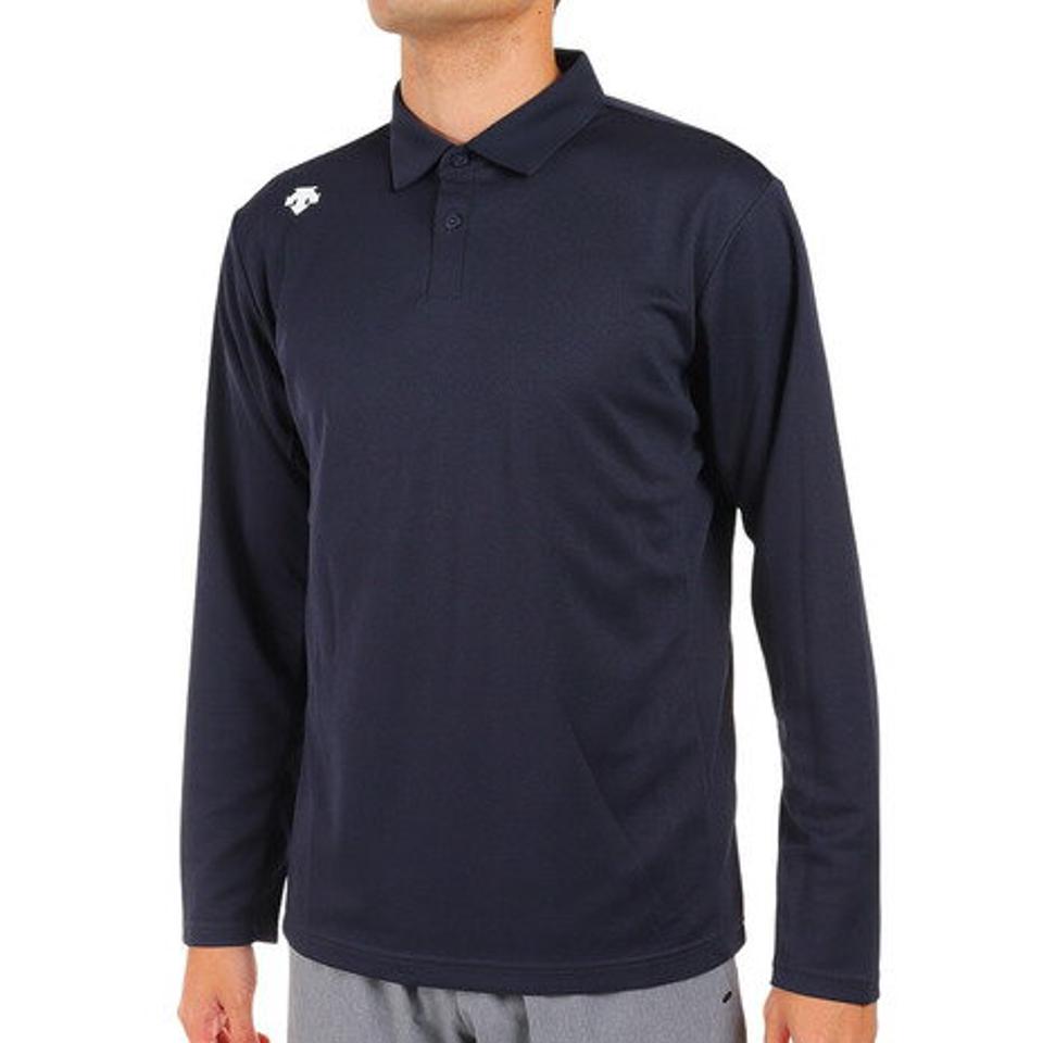 【15%OFFクーポン対象！2/8まで】デサント（DESCENTE）（メンズ）長袖ポロシャツ メンズ ワンポイント DX-C2387XB NV