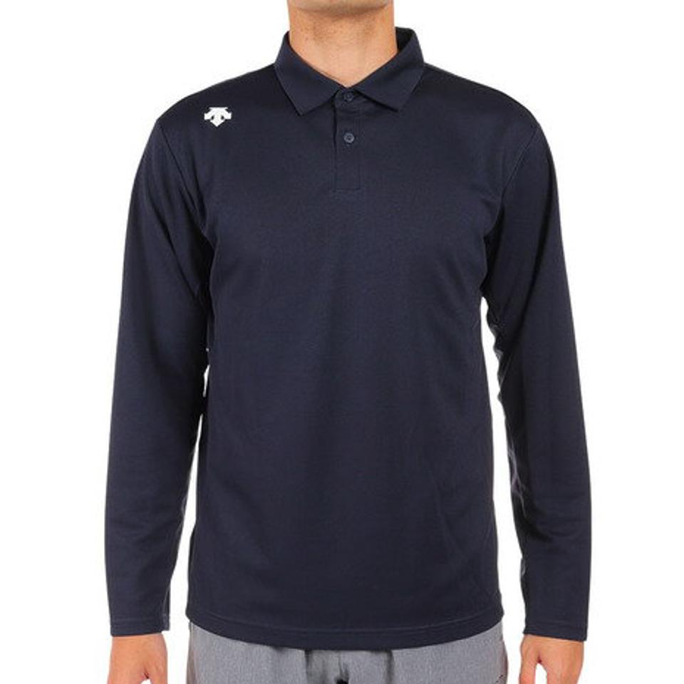 【15%OFFクーポン対象！2/8まで】デサント（DESCENTE）（メンズ）長袖ポロシャツ メンズ ワンポイント DX-C2387XB NV