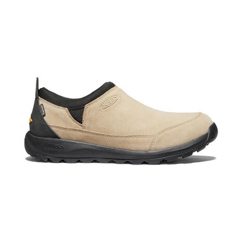 キーン（KEEN）（メンズ）モックシューズ スリッポン グリーザー モック ウォータープルーフ サファリブラック ベージュ 1023838 室内履き スニーカー 防水