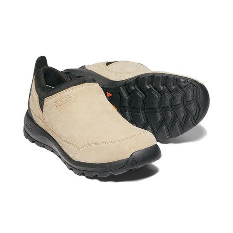キーン（KEEN）（メンズ）モックシューズ スリッポン グリーザー モック ウォータープルーフ サファリブラック ベージュ 1023838 室内履き スニーカー 防水