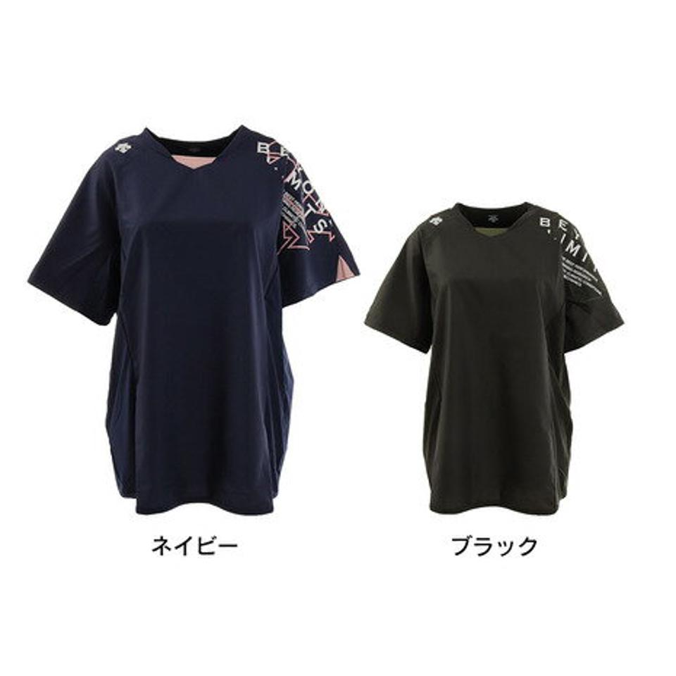 デサント（DESCENTE）（レディース）バレーボールウェア 半袖ピステシャツ DVWTJK30