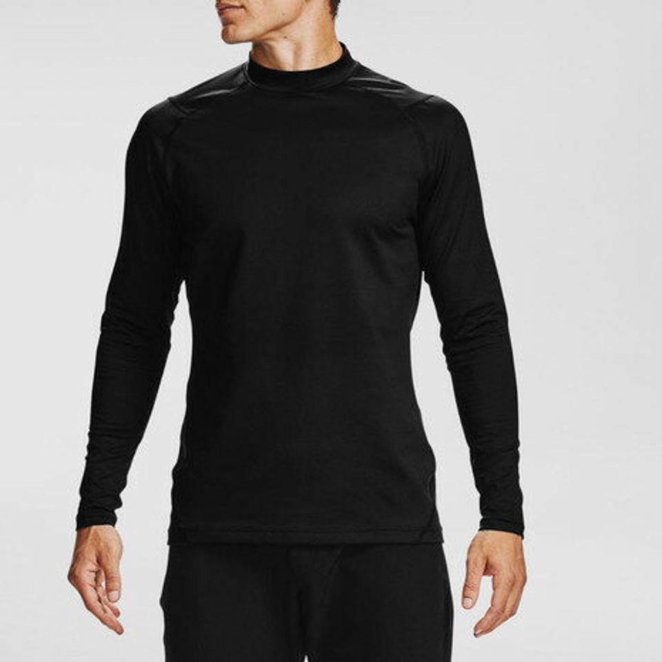アンダーアーマー（UNDER ARMOUR）（メンズ）コールドギアインフラレッド フィッティド ロングスリーブ モック 1356663 BLK/BLK/HGY GO