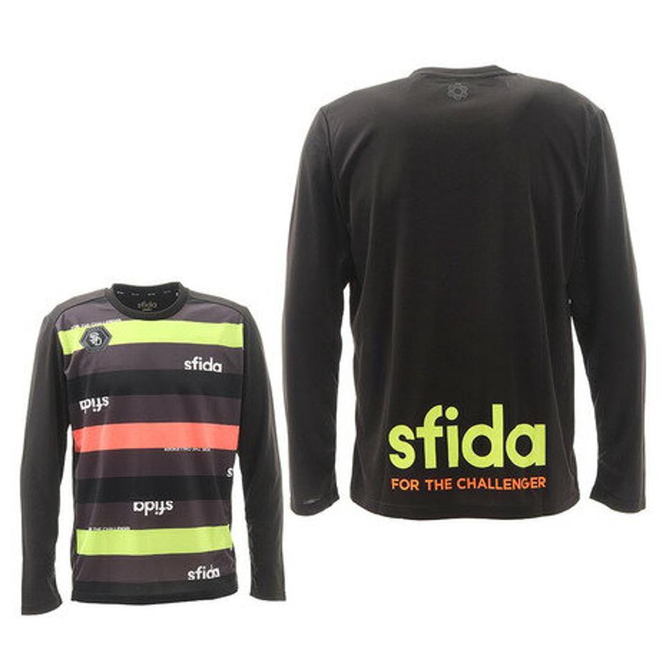 スフィーダ（SFIDA） サッカー ウェア メンズ 長袖 昇華 ロゴボーダー プラクティスシャツ SA-20A12 BLKMLT