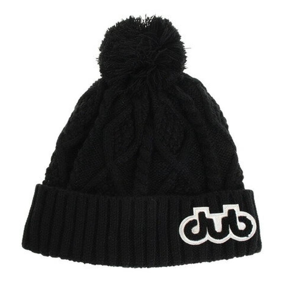 ダブ（dub）（メンズ）スキー スノーボード ニット帽 メンズ CABLE PONPOM ニットキャップ 9980 BLK