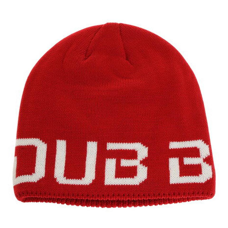 ダブ（dub）（メンズ）スキー スノーボード ニット帽 メンズ ロゴ ビーニー ニットキャップ 9960 RED