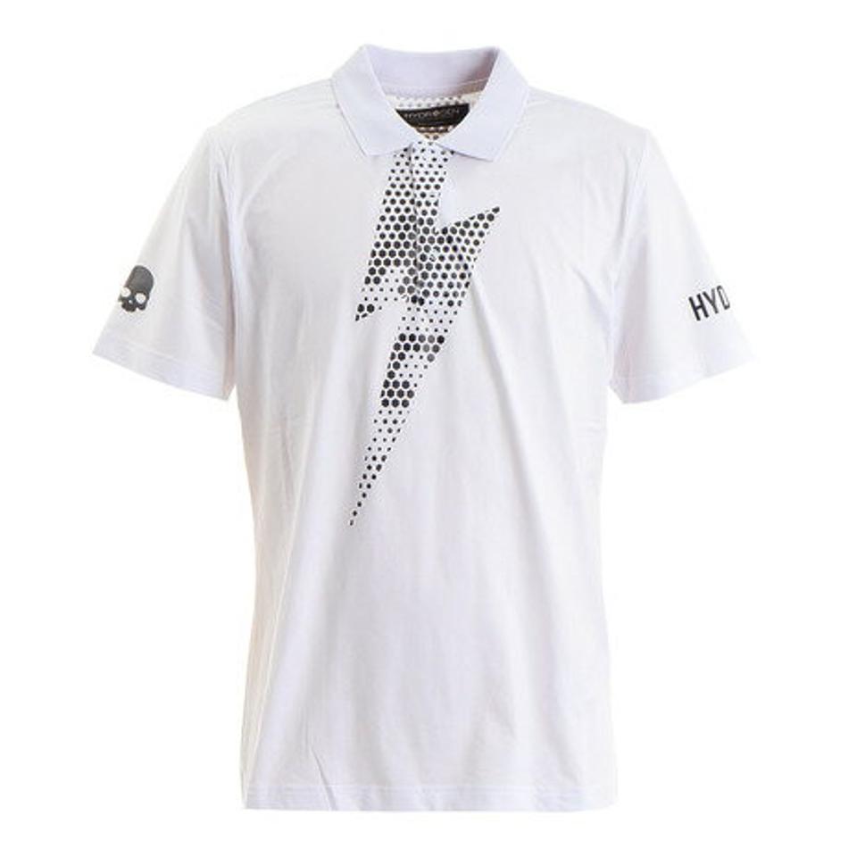 ハイドロゲン（HYDROGEN）（メンズ）テック サンダーボルト 半袖ポロシャツ TP0007 WHT/BLK