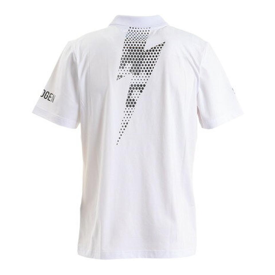 ハイドロゲン（HYDROGEN）（メンズ）テック サンダーボルト 半袖ポロシャツ TP0007 WHT/BLK