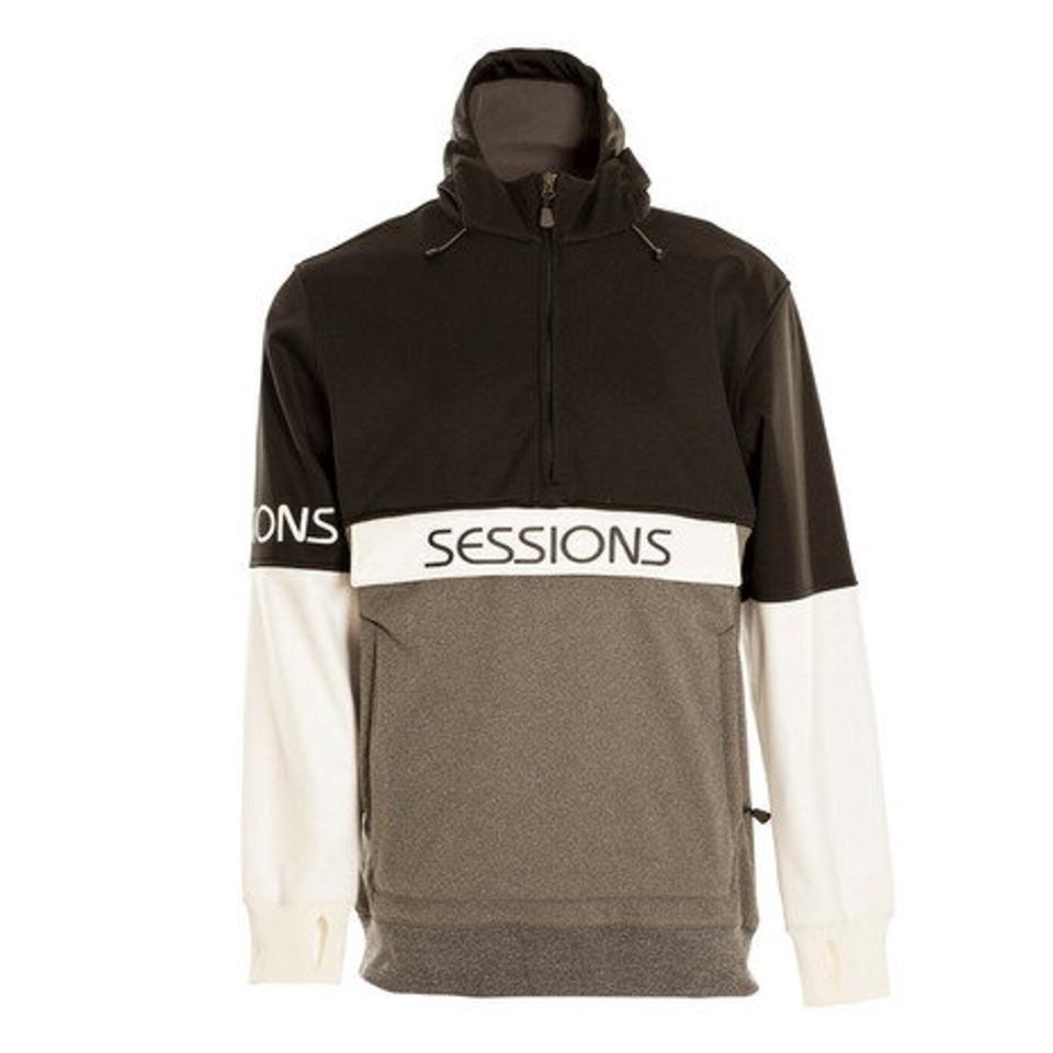 セッションズ（SESSIONS）（メンズ）スノーボード ボードウェア パーカー 20-21 RECHARGE ボンデッド プルオーバー BLACK ブラック