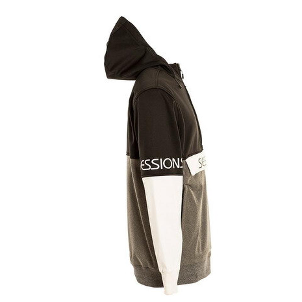 セッションズ（SESSIONS）（メンズ）スノーボード ボードウェア パーカー 20-21 RECHARGE ボンデッド プルオーバー BLACK ブラック